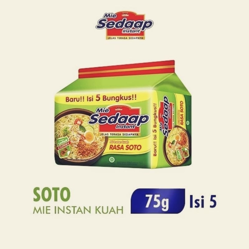 

Mie Sedap Soto isi 5 Pack