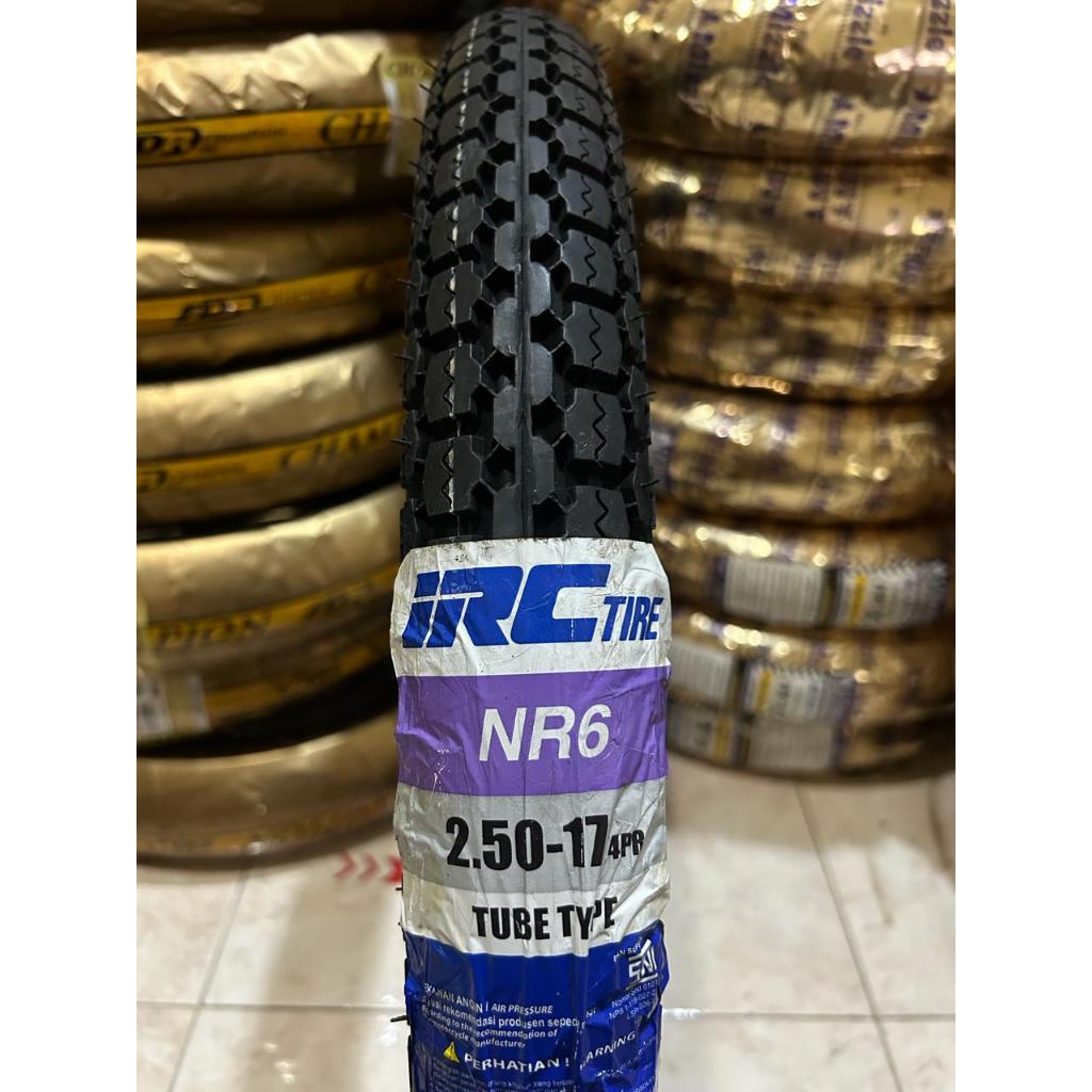 BAN LUAR IRC INOUE 250-17 NR6 NON TUBLES DEPAN RING 17