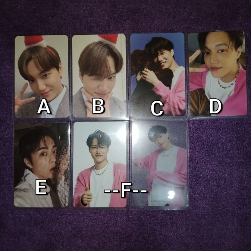 READY KAMAR OFFICIAL PHOTOCARD EXO KAI XIUMIN PC PINK CHRISTMAS PC SEASON GREETING PC EXIST