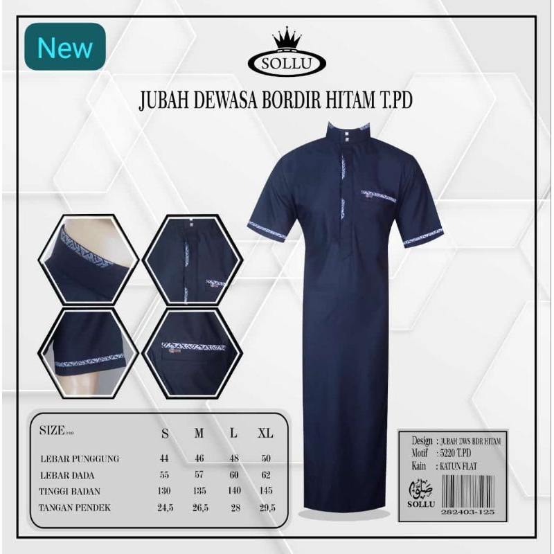Gamis Laki-laki Hitam Pendek Dan Panjang / Jubah Premium Hitam Pria Dewasa  / Baju Muslim Pria Model
