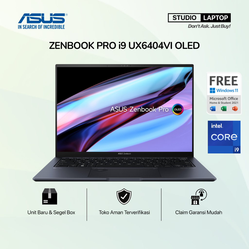 ASUS Zenbook Pro 14 OLED UX6404 Core i9 13900H RTX4070 [ RAM 16GB 1TB SSD - 14.5" 2.8K ]