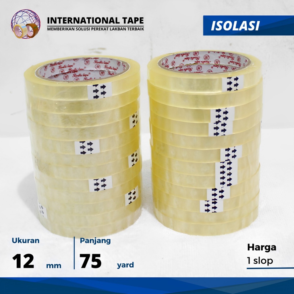 

ISOLASI BODHI 12MM/24MM X 75YARD PER SLOP