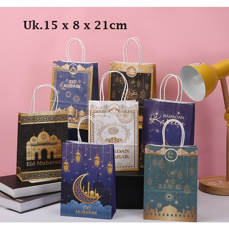 

Paper Bag Eid Mubarak / Paper Bag Lebaran / Paper Bag Idul Fitri / Tas Souvenir / Tas Hampers