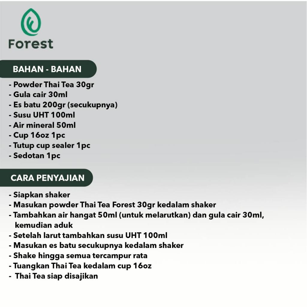 

Ay00! Bubuk Minuman Teh THAI TEA PLUS GULA Powder 1000 gr - FOREST