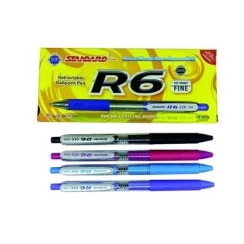 

Bulpen Gel Standard R-6 hitam isi 12 pcs