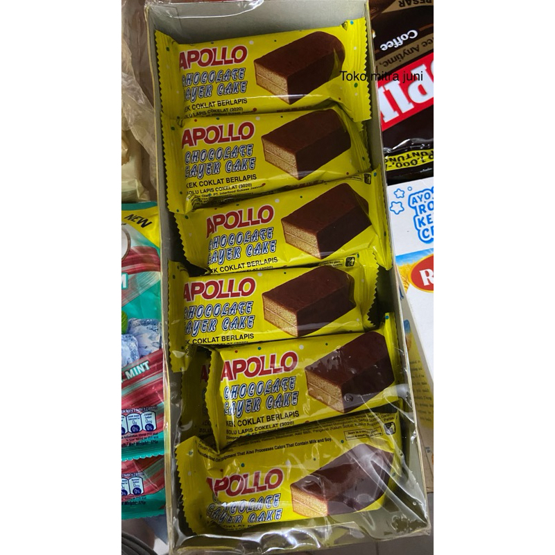 

apollo layer cake bolu lapis coklat dan pandan isi 24 pcs