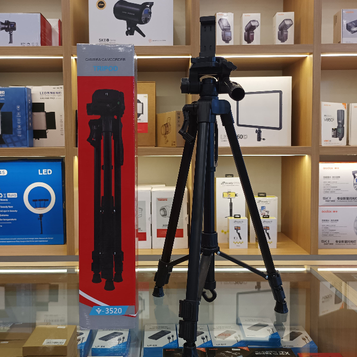 TRIPOD KAMERA TF-3520 Tripod+Bag/145CM Profesional Tripod - Tripod+JEPIT HANDPHONE