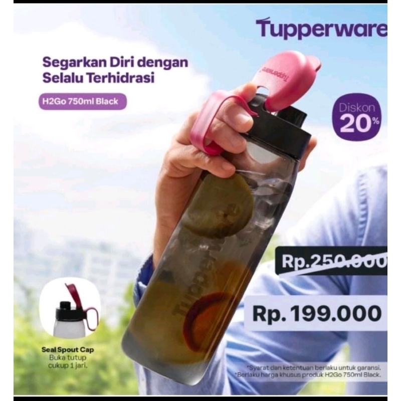 H2go 750ml Hitam