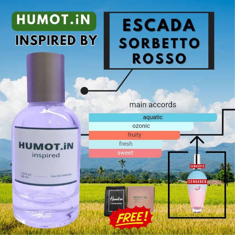 HUMOT.IN 30ML / inspired by ESCADA SORBETTO ROSSO