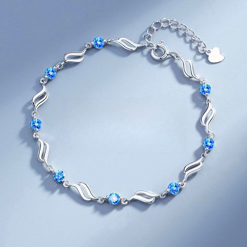 Gelang Moissanite Gelang Wanita Couple Berlapis Platinum Sertifikat GRA Perhiasan Hadiah Liburan