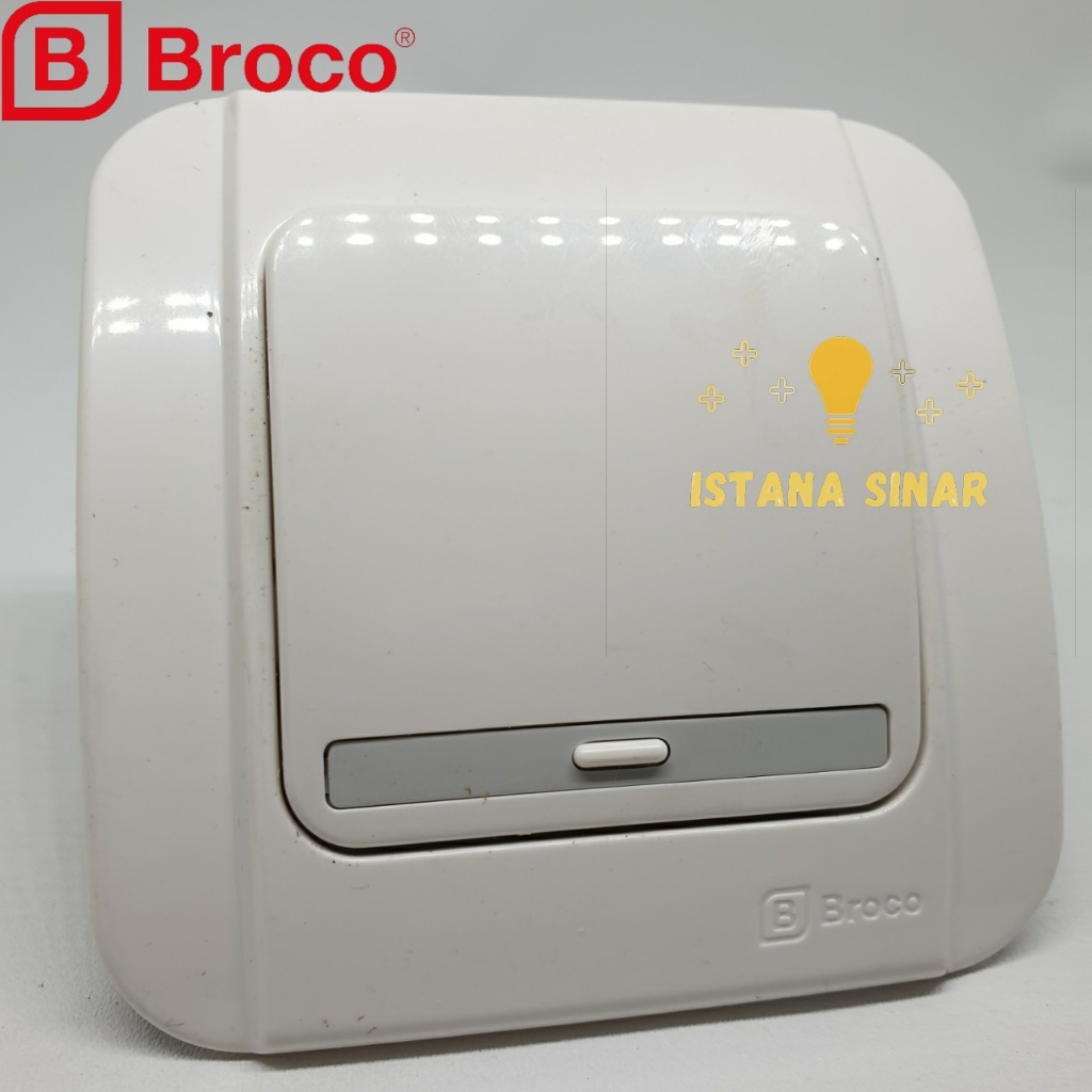 Saklar Broco Galleo Single / Singel / Engkel / Saklar ON OFF Lampu Rumah