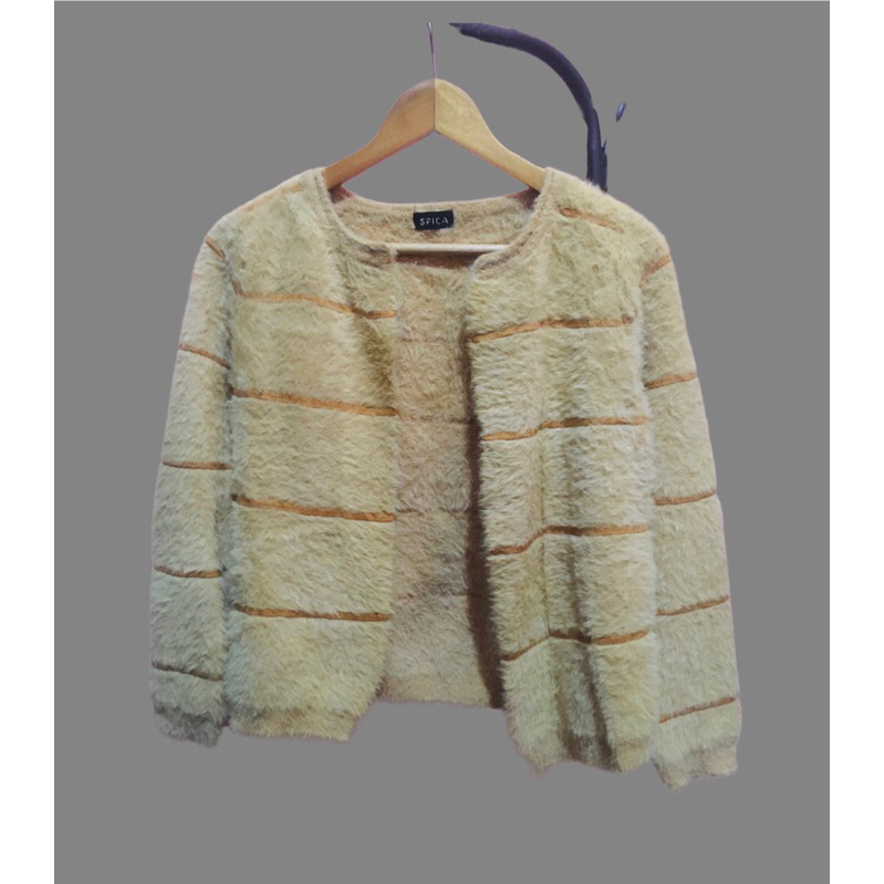 Outer Fuzzy Crop Bulu Kapas / Outer Bulu Kapas Premium / Outer Rajut Bulu Fuzzy