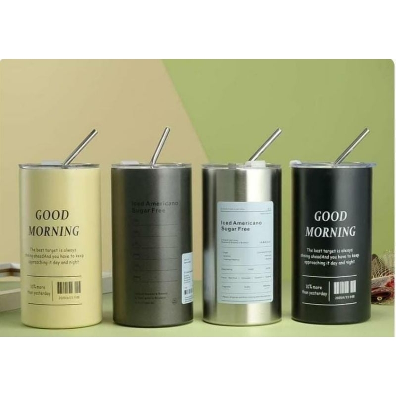 Sam - tumbler botol stainless good morning