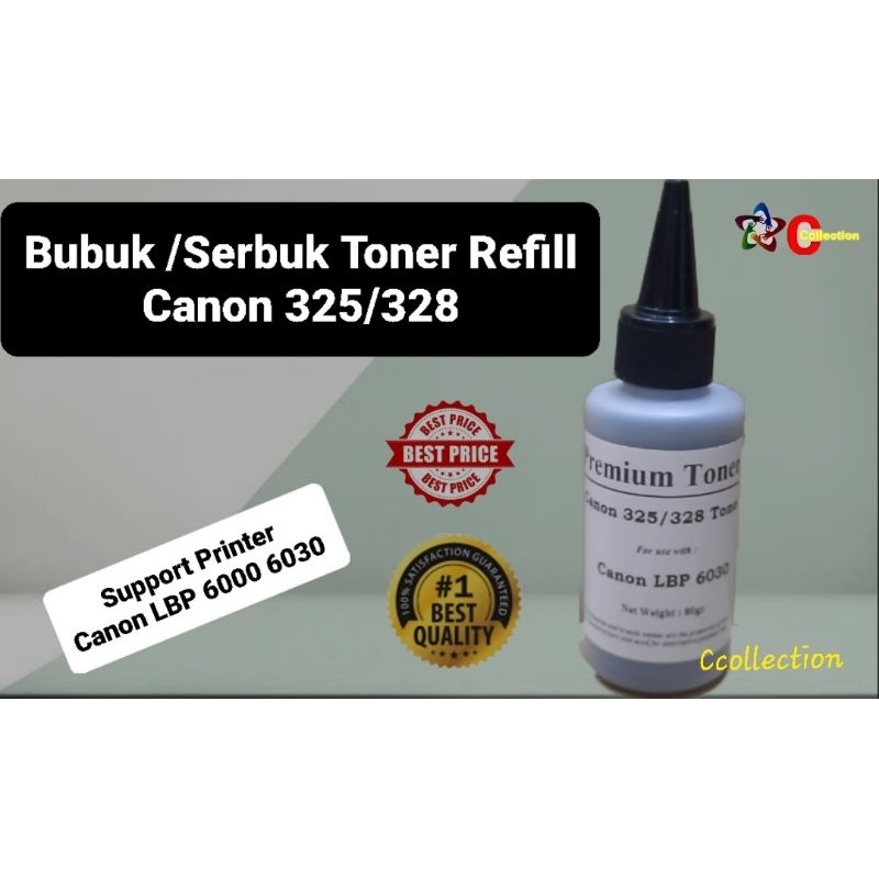 Bubuk Serbuk Toner Refill canon 325/328 LBP 6000 6030 SEKALI REFILL