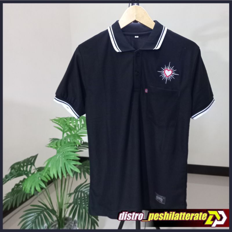 KAOS POLO PSHT NEW STAYLE KEREN BORDIR HATI BERSINAR - KAOS POLO TERBARU
