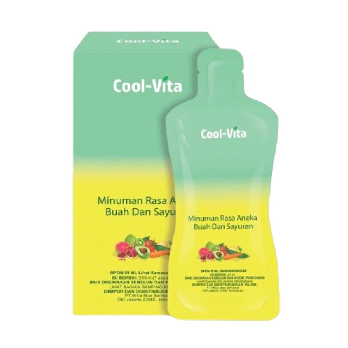 

COOL-VITA MINUMAN RASA ANEKA BUAH DAN SAYURAN 1 POUCH DETOX DRINK