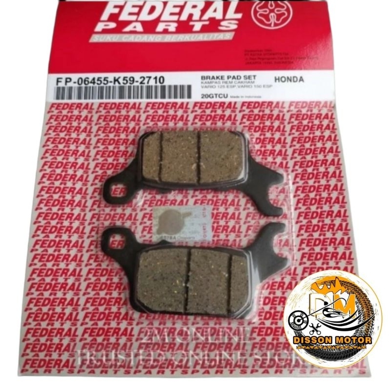 Kampas Rem Depan Vario 125 150 ESP UP Federal Dispad Vario