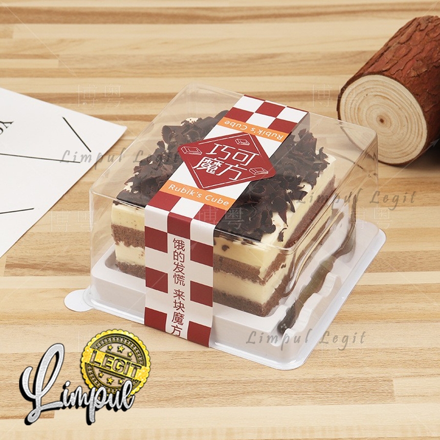Mika Kotak Kue Tart Slice Korean Cake Tray | Box Mika Kue Kotak Premium