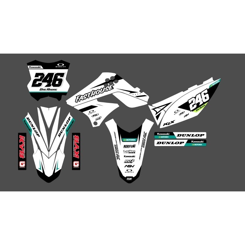 DECAL CUSTOME KAWASAKI KLX TYPE S PUTIH LIMITED DECALS