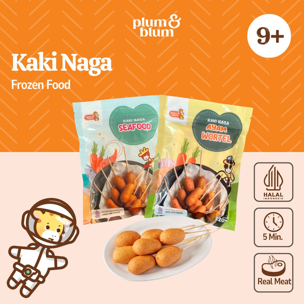 

Plum & Blum Kaki Naga Ayam Udang Seafood No MSG- 1 Pouch