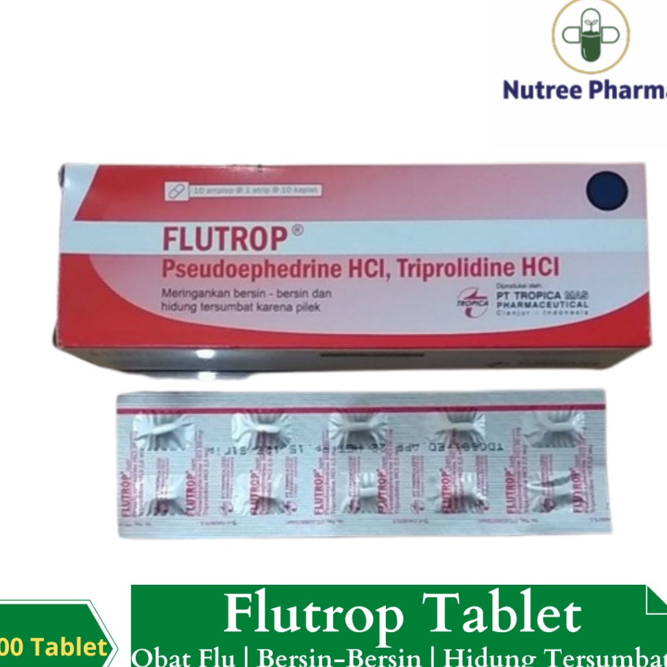 HJH455 C6369 MURAH  DIJAMIN ORI FLUTROP TABLET ISI 1 TABLET  OBAT FLU  BERSINBERSIN  HIDUNG TERSUMBA