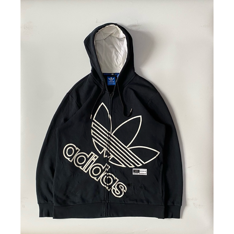 Hoodie Zipper Adidas Big Logo