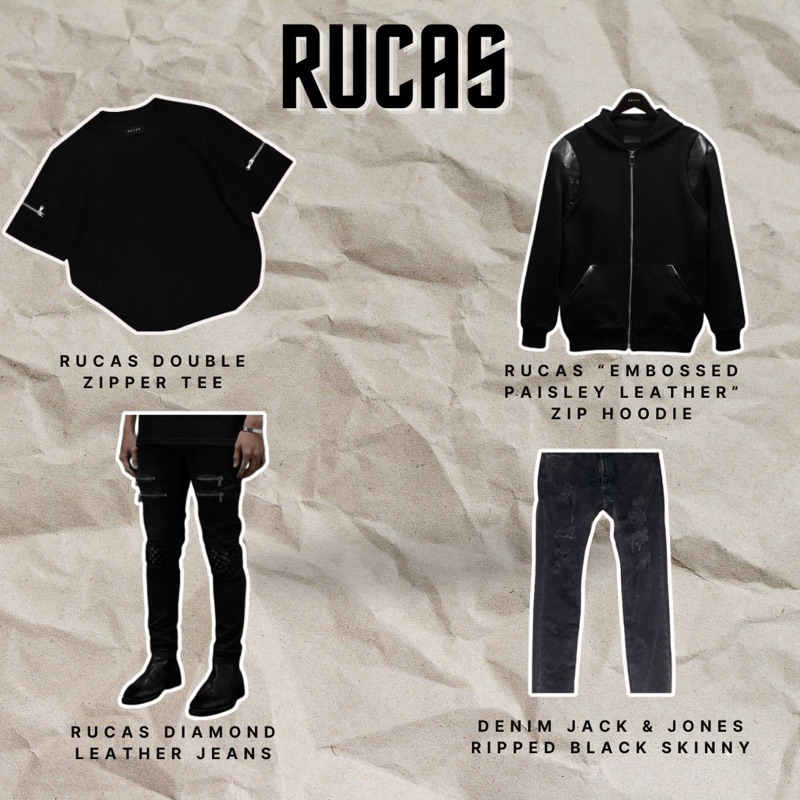 RUCAS DIAMOND LEATHER JEANS 100% ORIGINAL SEGEL & Denim Jack & Jones Ripped Black Skinny