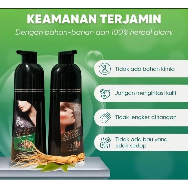 penghitam rambut uban sin hair shampoo Jepang