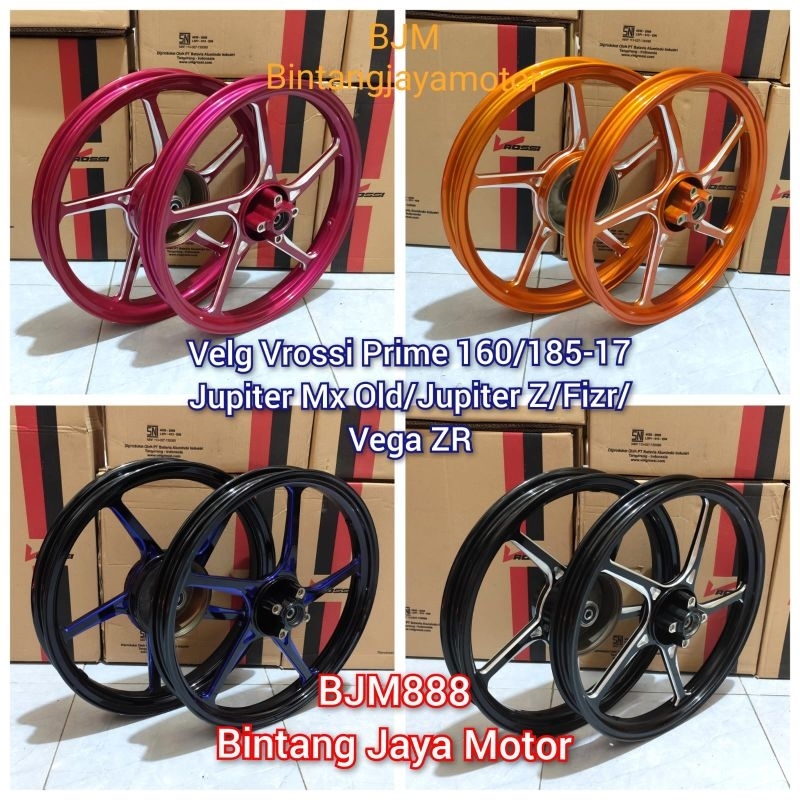 Velg V rossi Jupiter Z Z1 Mx Old Vega ZR F1ZR Vrossi Sprint Prime palang 5 lebar 160/185 ring 17