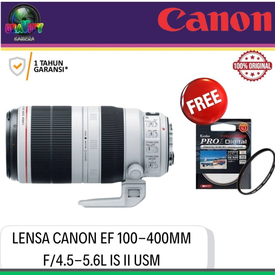 LENSA CANON EF 100-400MM F4.5-5.6L IS II USM / CANON EF 100-400MM II