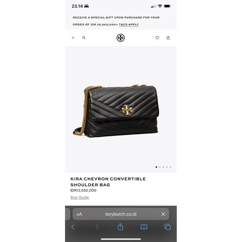 tory burch kira chevron black KW