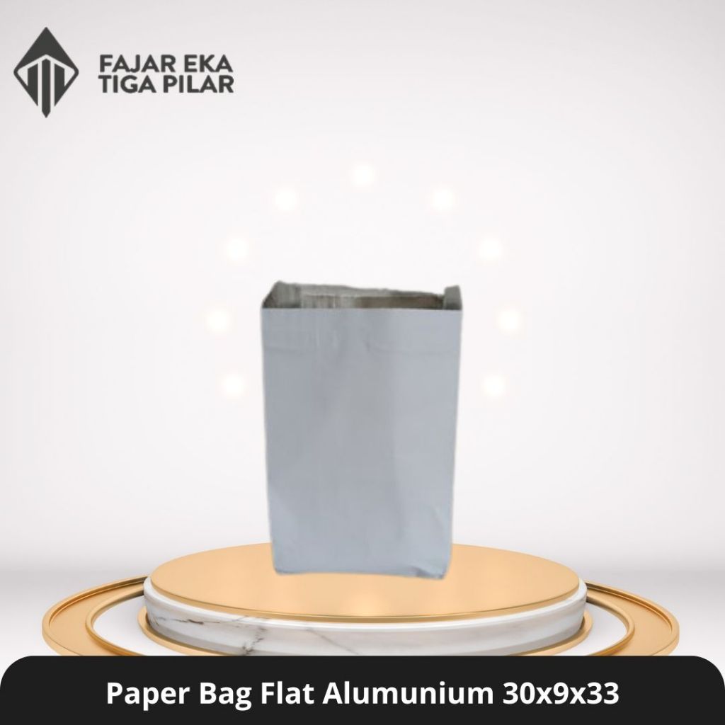 

Paperbag Flat Alumunium 30x9x33