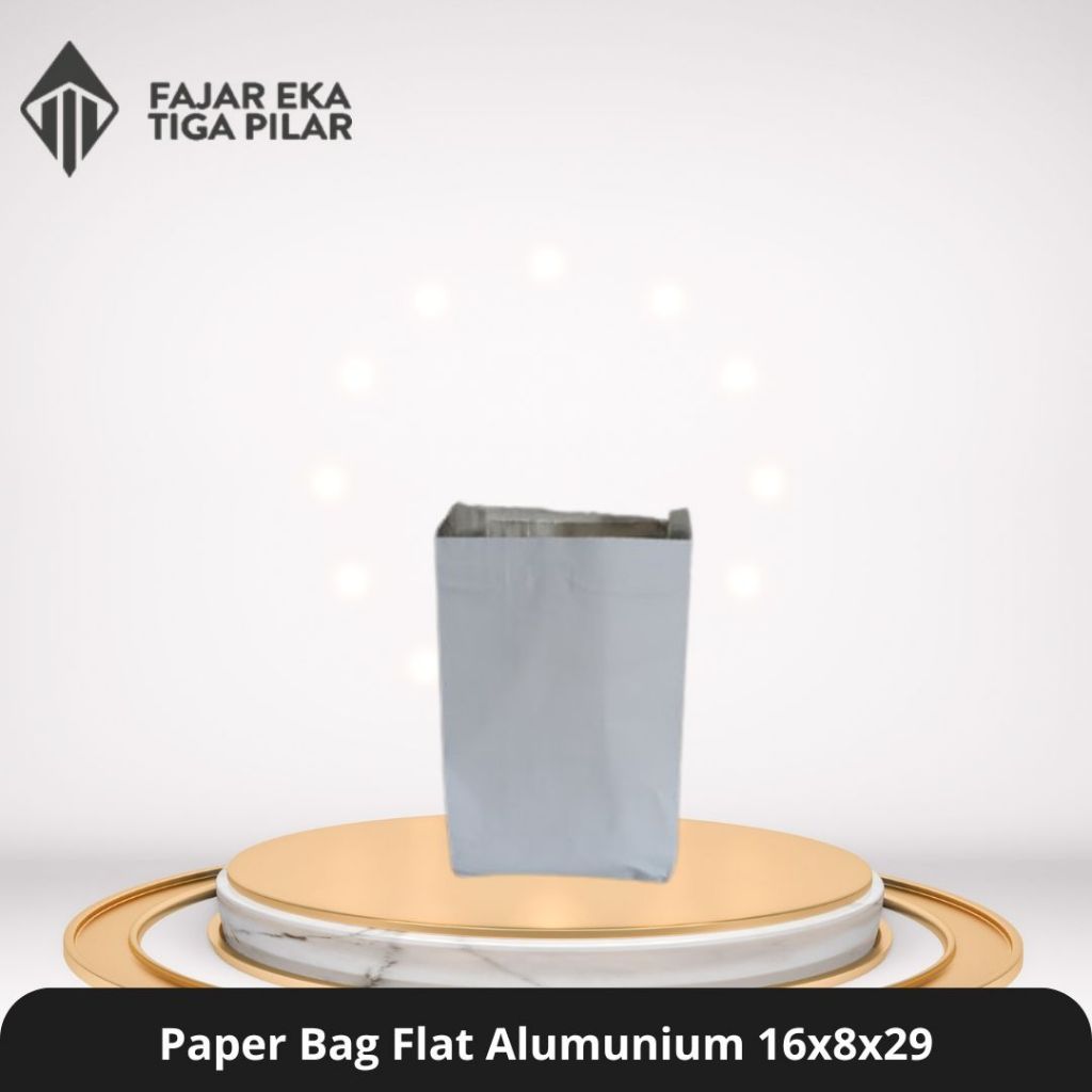 

Paperbag Flat Alumunium 16x8x29