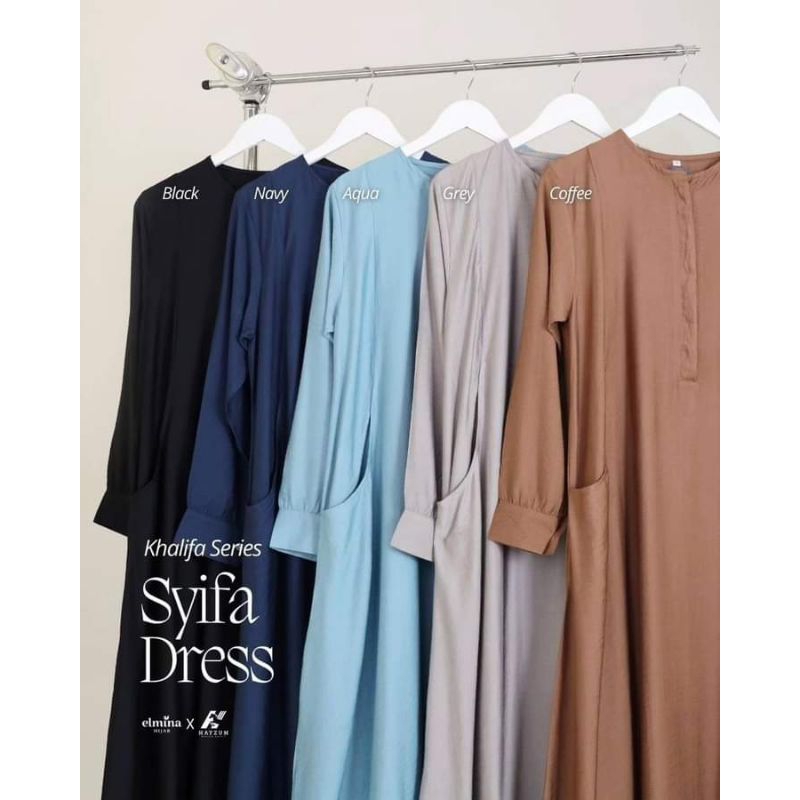 ELMINA HIJAB - SYIFA DRESS- GAMIS SIMPLE KEKINIAN