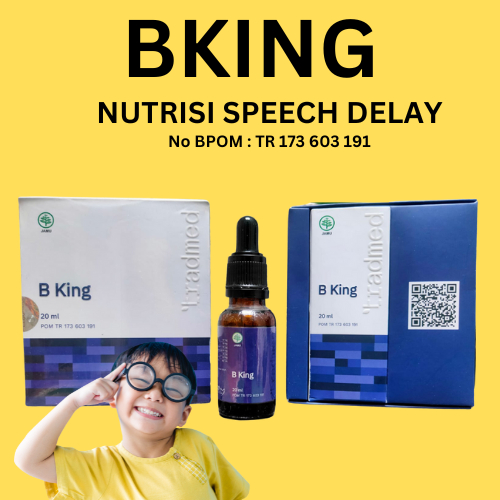 Paket 1 botol BKING (Brainking Plus) Nutrisi Otak untuk Speech Delay, Hiperaktif, Autis, ADHD