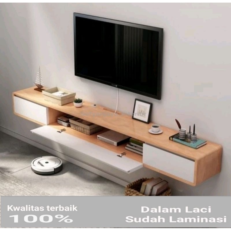 Meja tv Gantung Bufet tv Gantung Moderen Minimalis