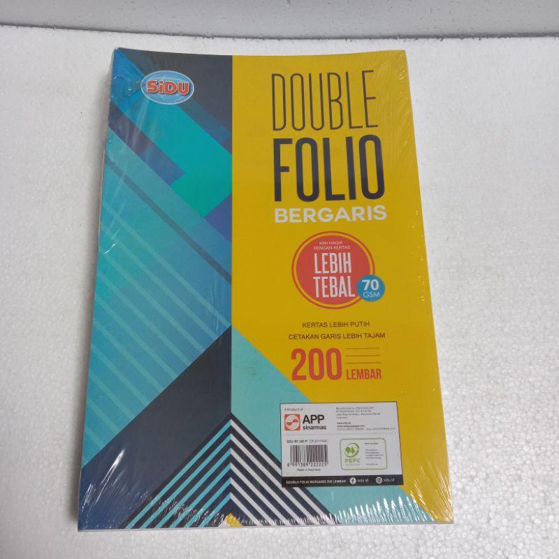 

KF || Sidu Double Folio Garis 200 Lembar LEBIH TEBAL DAN ORIGINAL - SATUAN
