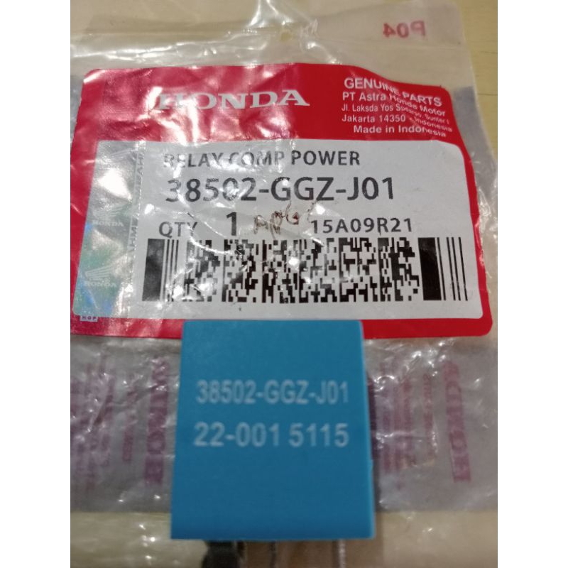 RELAY,COMP POWER/Relay Pengisian BeatPOP BeatStreet ScoopyFi VarioFi kode 38502-GGZ-JO1 sesuai foto