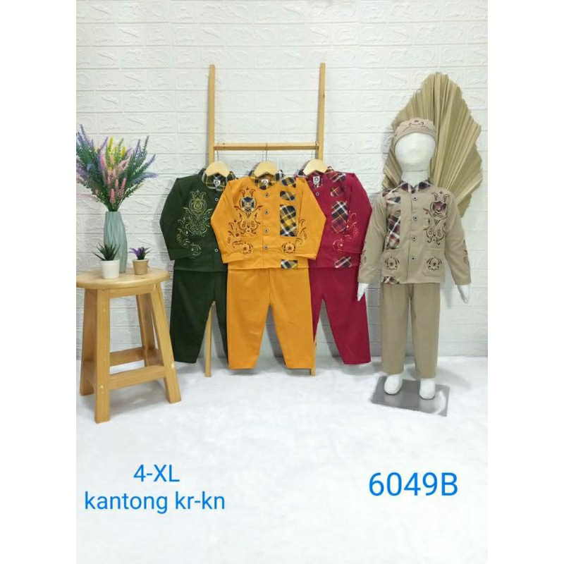 Baju Koko Anak Laki Laki Muslim Baju Lebaran 2024 Set Koko Peci