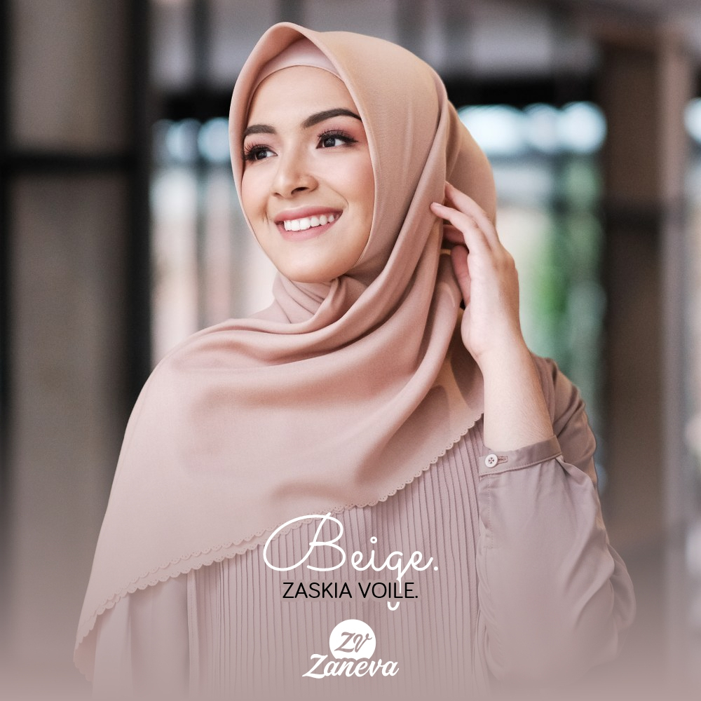 Zaneva-Hijab Segi Empat Polos Lasercuting Zaskia Series Jilbab Wanita kekinian Kerudung Perempuan
