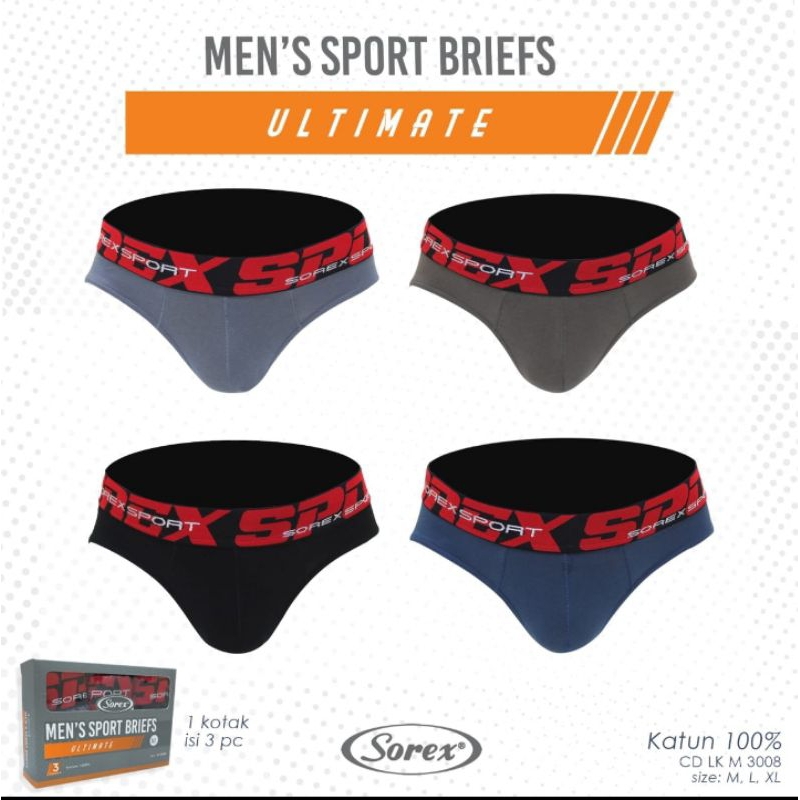 (3 pcs) SOREX MAN CD SPORT PRIA LK M3008 ULTIMATE