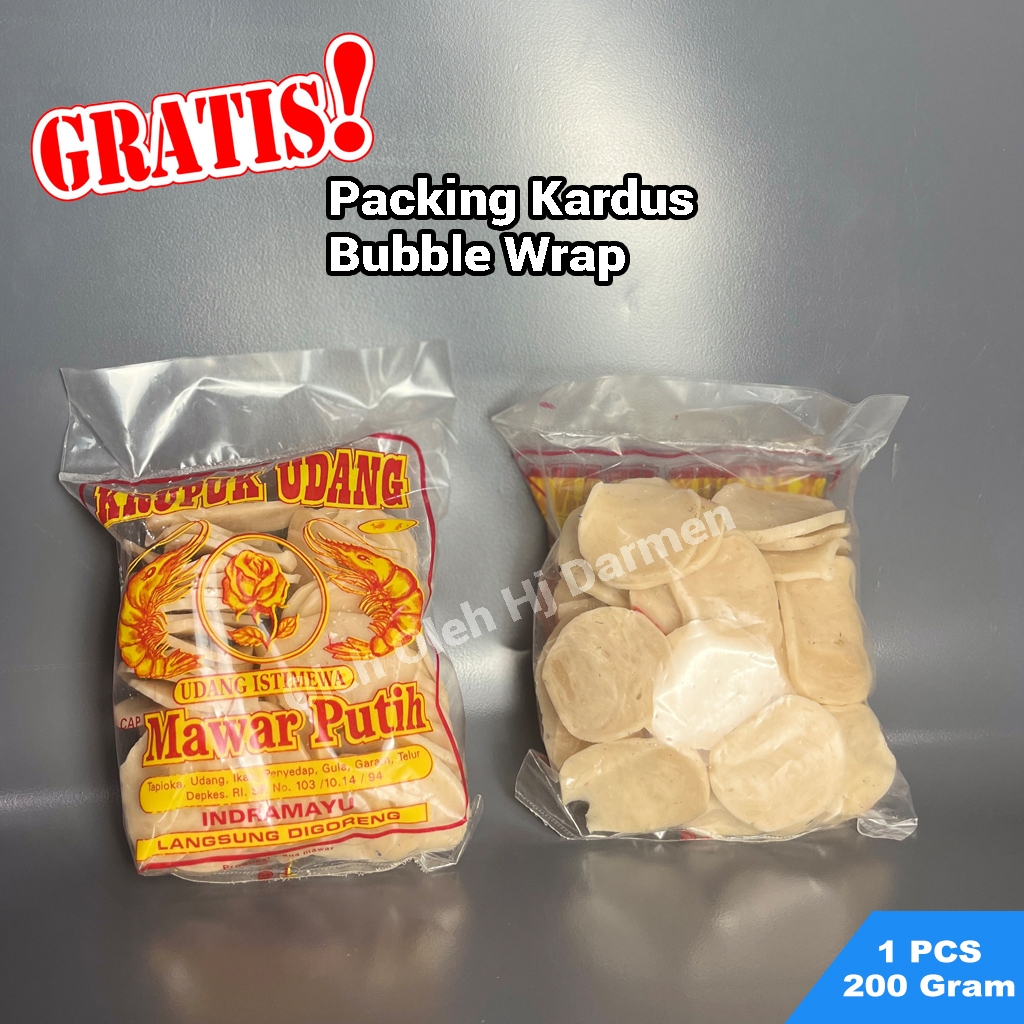 

Kerupuk Udang Cap Mawar Putih 200gr Kualitas Super Khas Indramayu