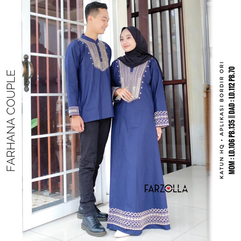 COUPLE FARHANA Aplikasi Bordir Ori Original By Farzolla