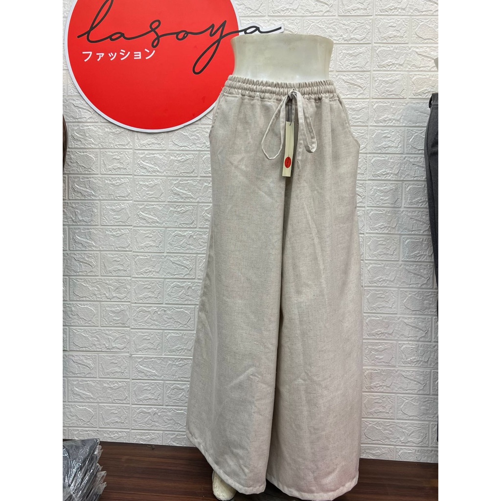 KULOT LINEN JUMBO FULL KARET | KULOT LINEN BIG SIZE | KULOT OVERSIZE