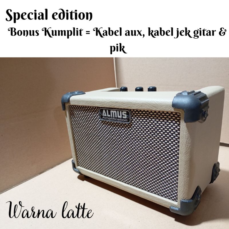 Ampli Gitar mini Almus 2 input sudah ada efek distorsi and clean