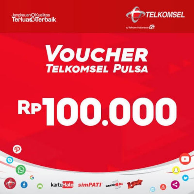 Voucher Fisik Telkomsel 100Rb