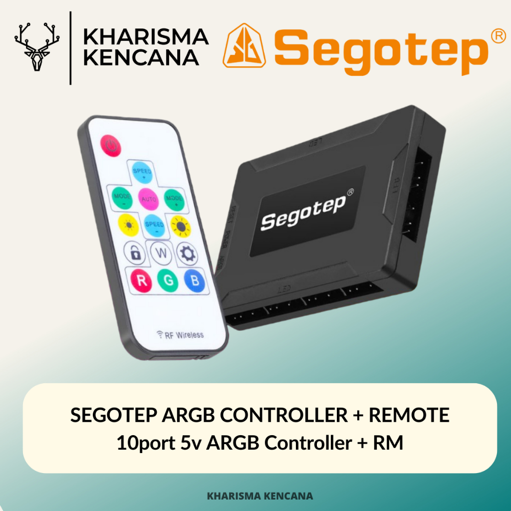 SEGOTEP ARGB CONTROLLER + REMOTE 10port 5v ARGB Controller + RM