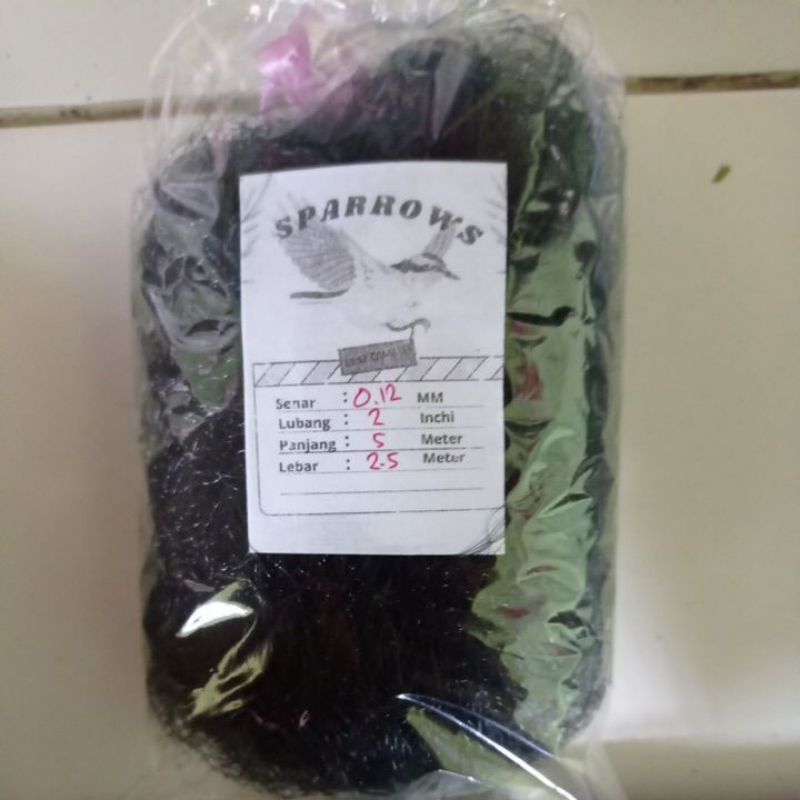 jaring burung kecil 2 inch / 2 jari jaring burung hitam jebakan burung emprit kutilang dll