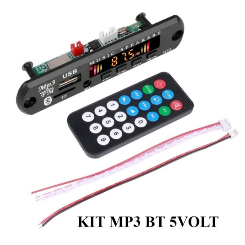 Modul mp3 bluetooth 5 volt kit Remote Usb Bluetooth 5volt