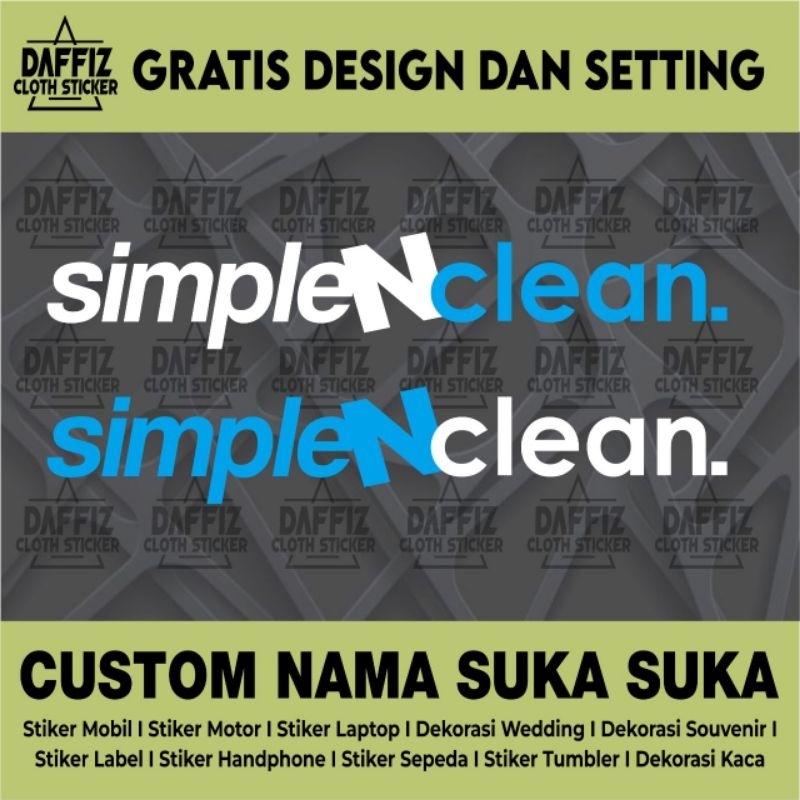 

Stiker Cutting Simple N Clean | stiker Cutting custom
